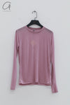 BASERANGE Classic Bamboo Fiber Bamboo Cotton Long Sleeve T-Shirt Series Collection Round Neck Bottoming Shirt France BAS-TOLS-BL-AU24-ZI Purple